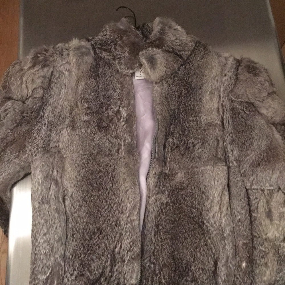 Rabbit fur coat